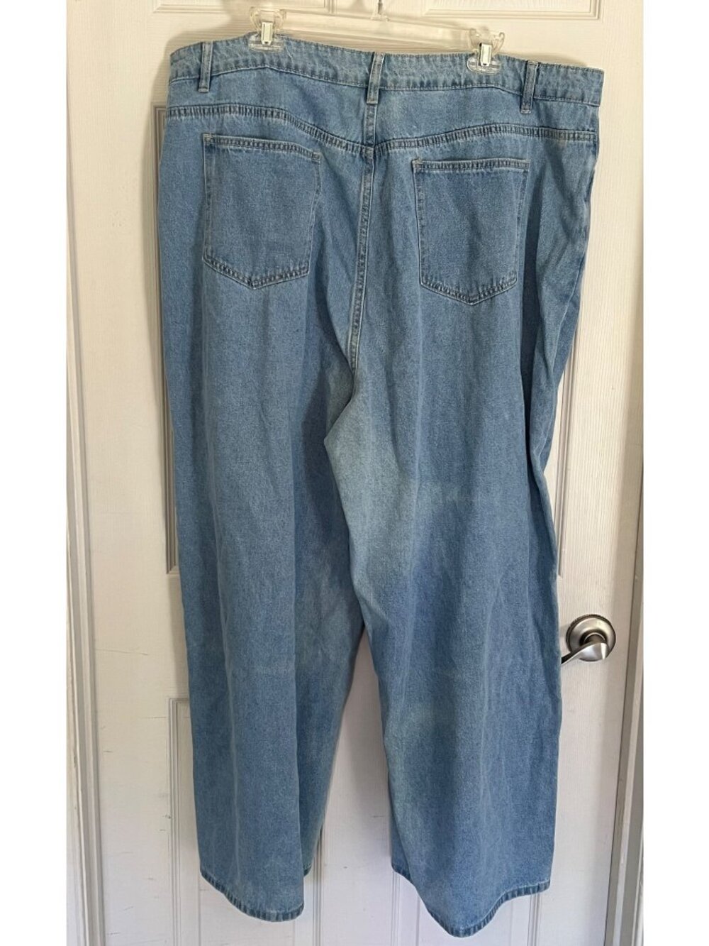 Cider Light Wash Denim Wide Leg High Rise Women's Jeans 3XL NWT - Picture 3 of 7